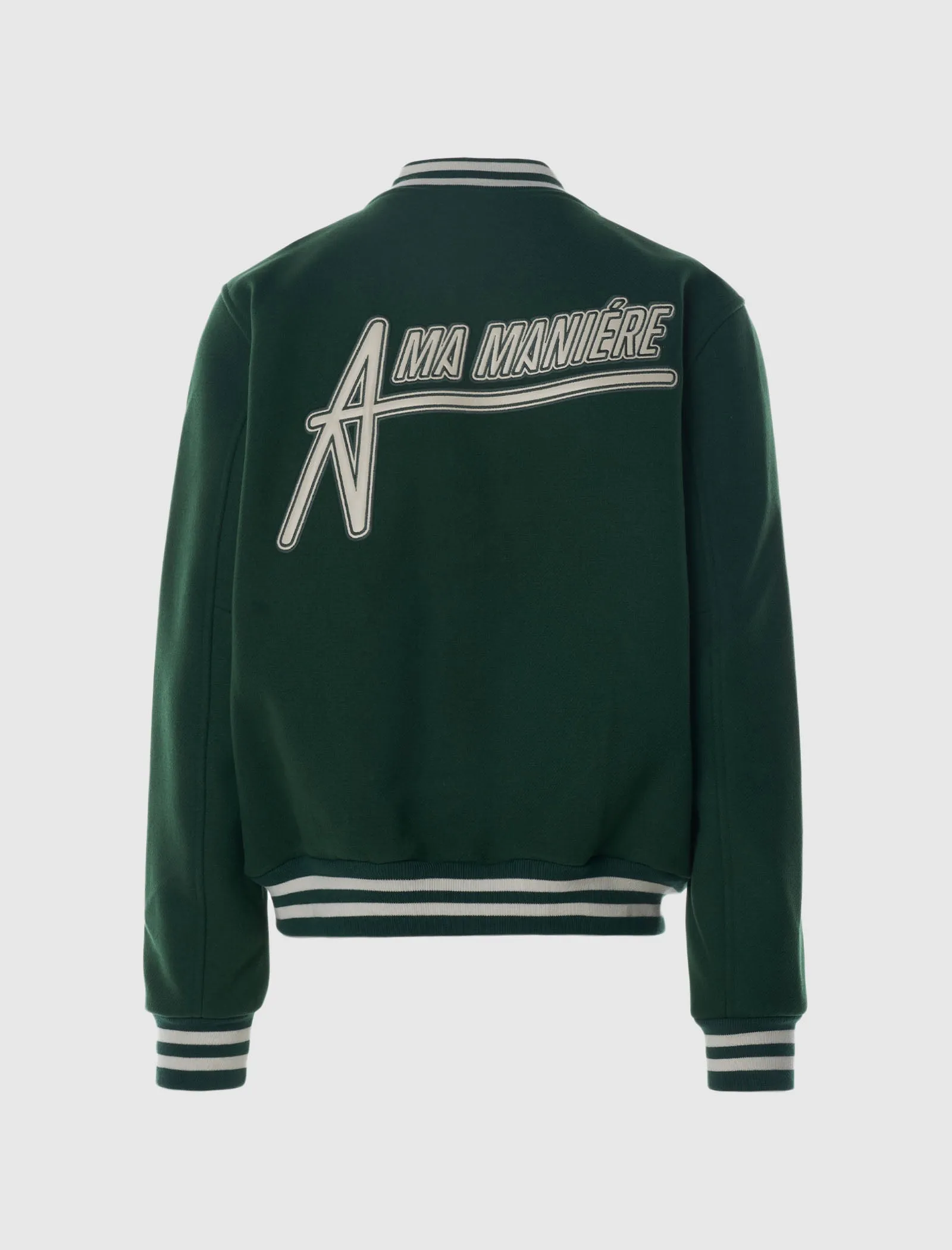 A MA MANIRE ANNIVERSARY VARSITY JACKET