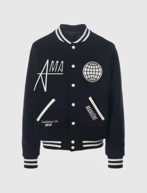 A MA MANIRE ANNIVERSARY VARSITY JACKET