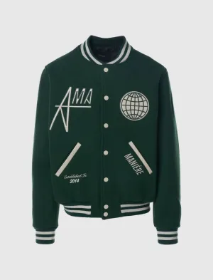 A MA MANIRE ANNIVERSARY VARSITY JACKET