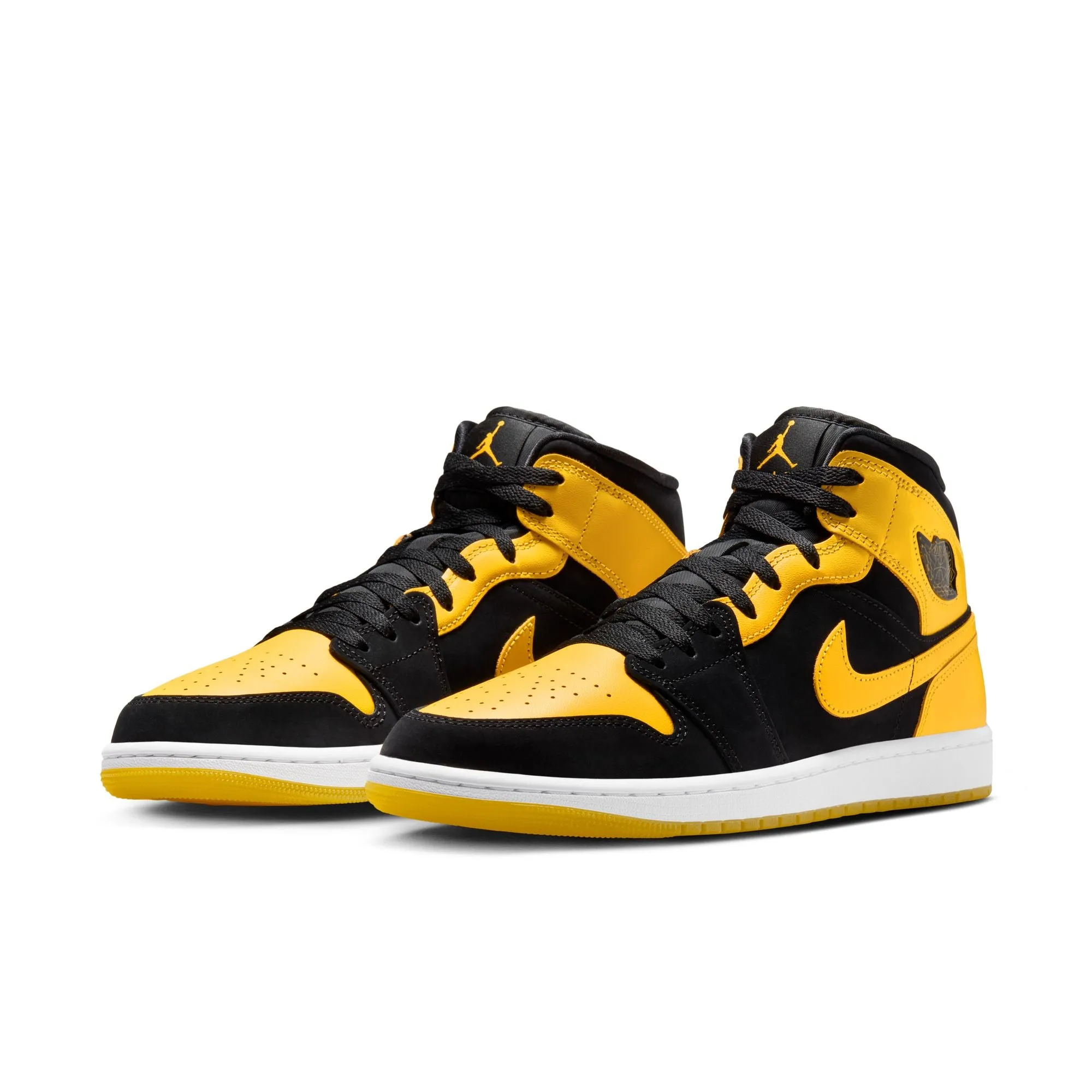 Air Jordan 1 Mid SE Men's Shoes Color: Black/varsity Maize-white Style: HJ6654-071