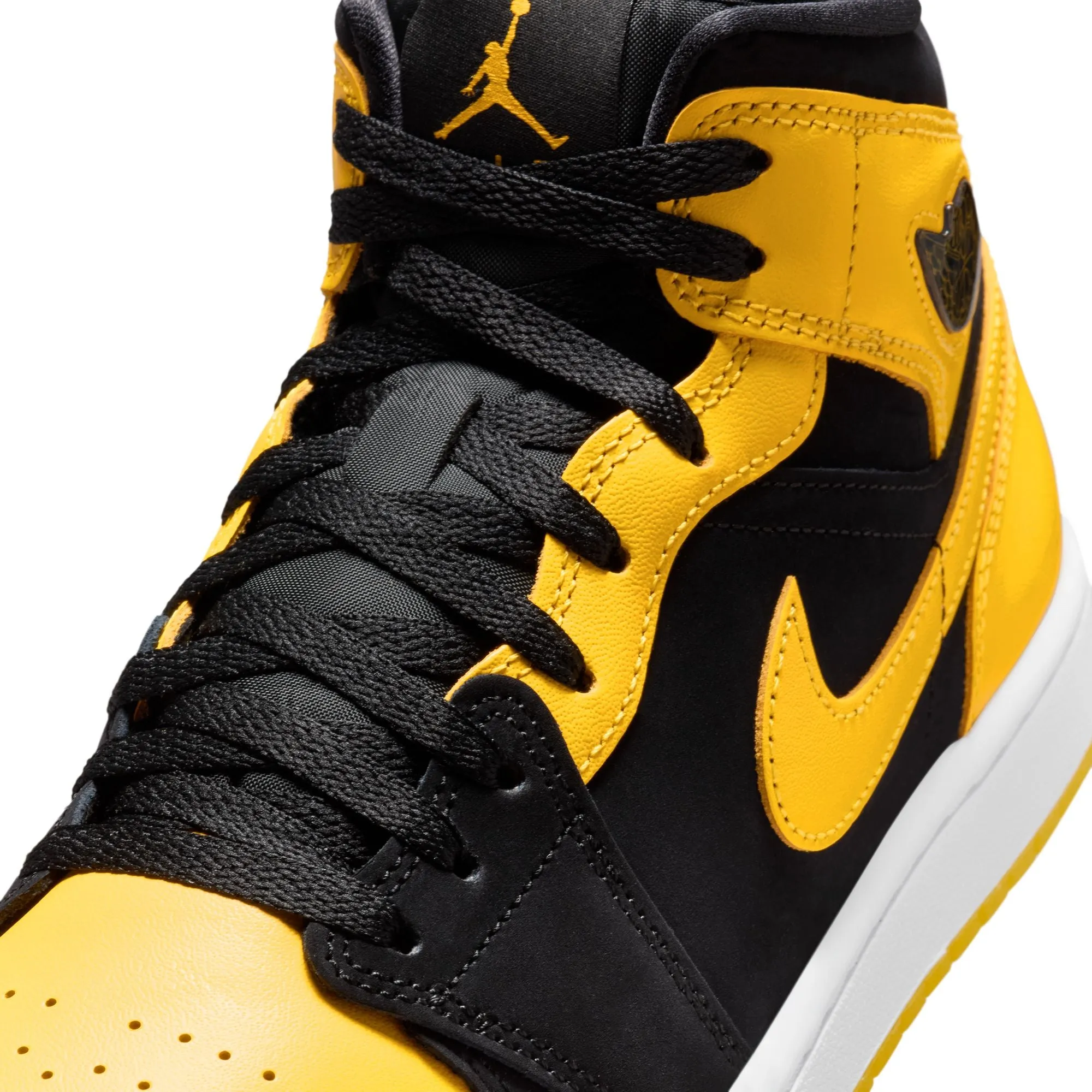 Air Jordan 1 Mid SE Men's Shoes Color: Black/varsity Maize-white Style: HJ6654-071