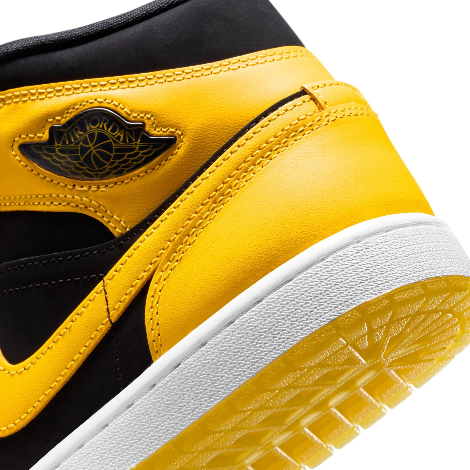 Air Jordan 1 Mid SE Men's Shoes Color: Black/varsity Maize-white Style: HJ6654-071