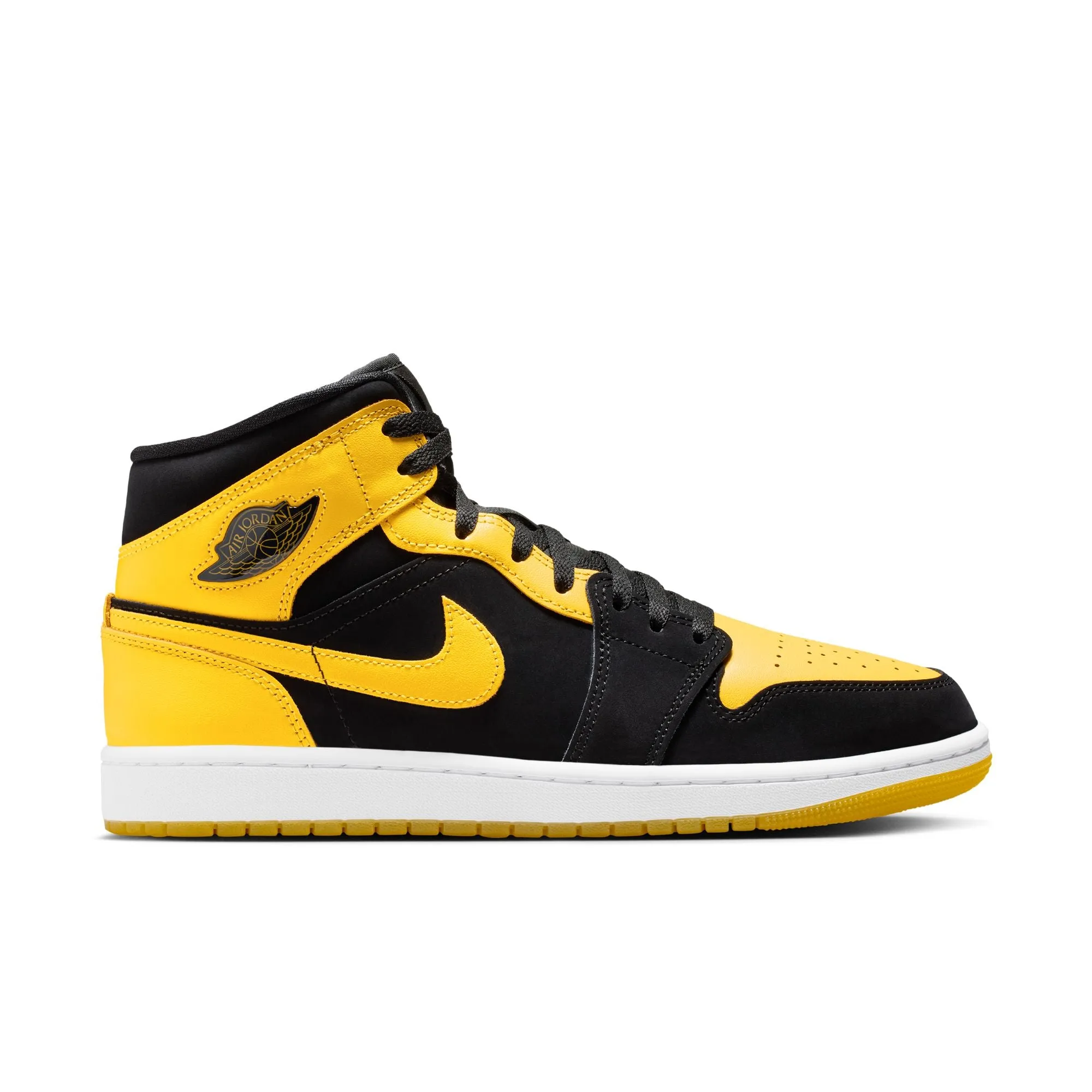 Air Jordan 1 Mid SE Men's Shoes Color: Black/varsity Maize-white Style: HJ6654-071