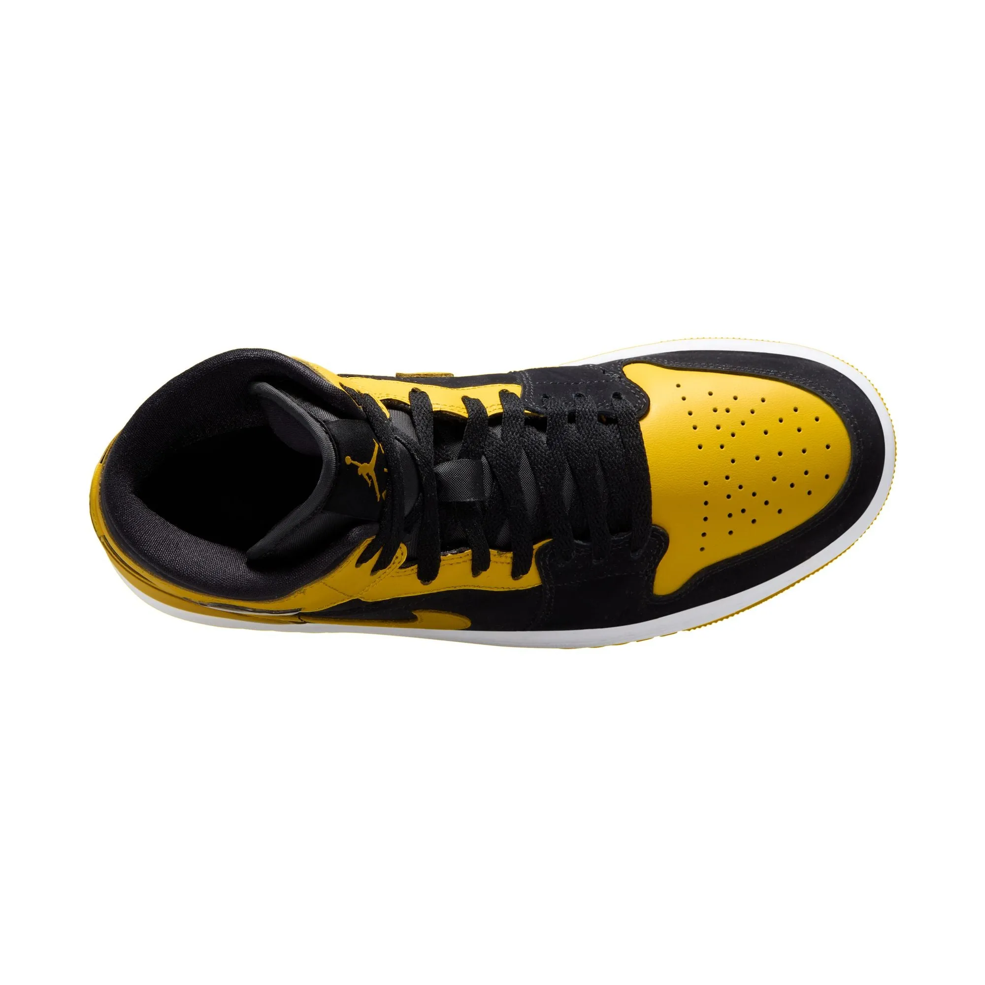 Air Jordan 1 Mid SE Men's Shoes Color: Black/varsity Maize-white Style: HJ6654-071
