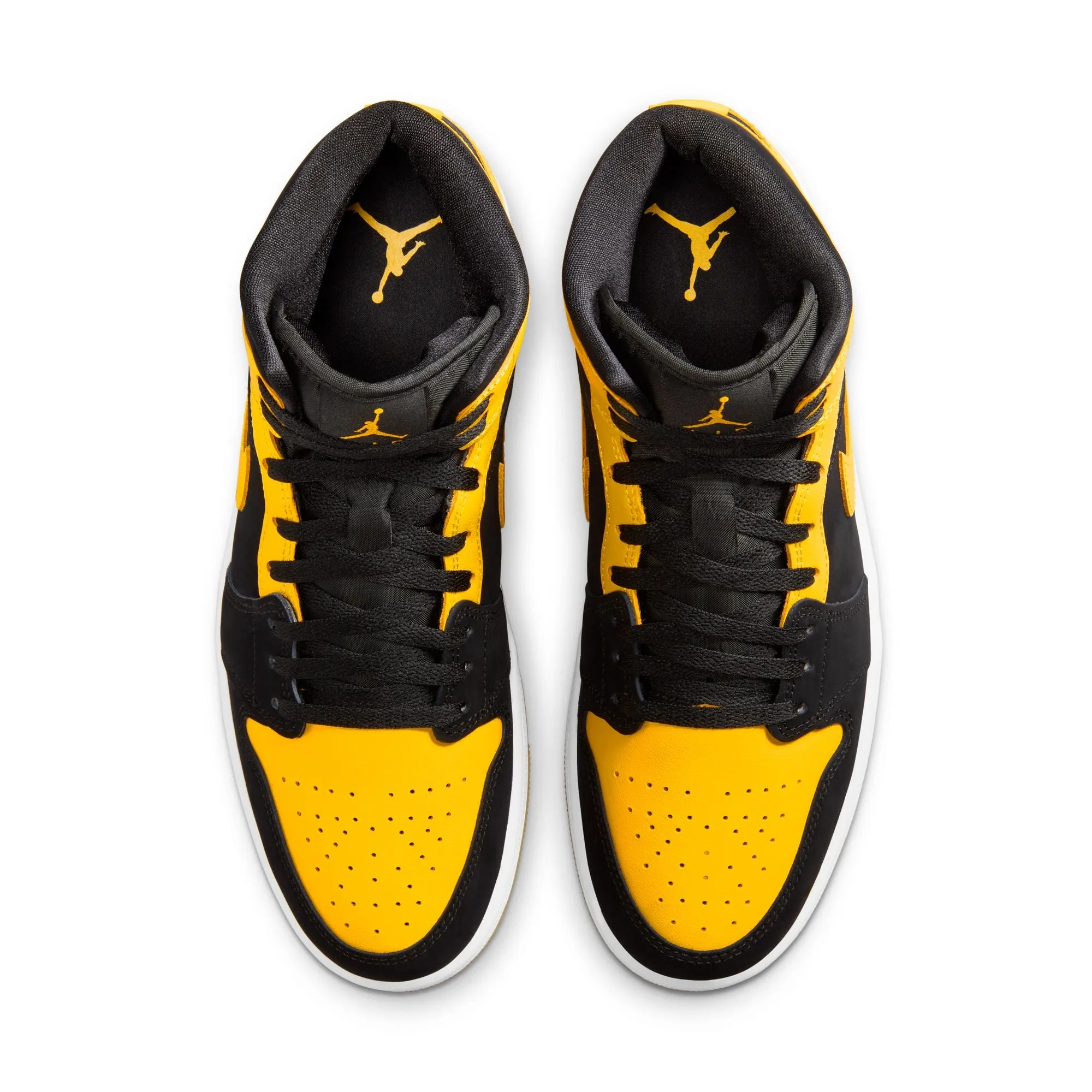 Air Jordan 1 Mid SE Men's Shoes Color: Black/varsity Maize-white Style: HJ6654-071
