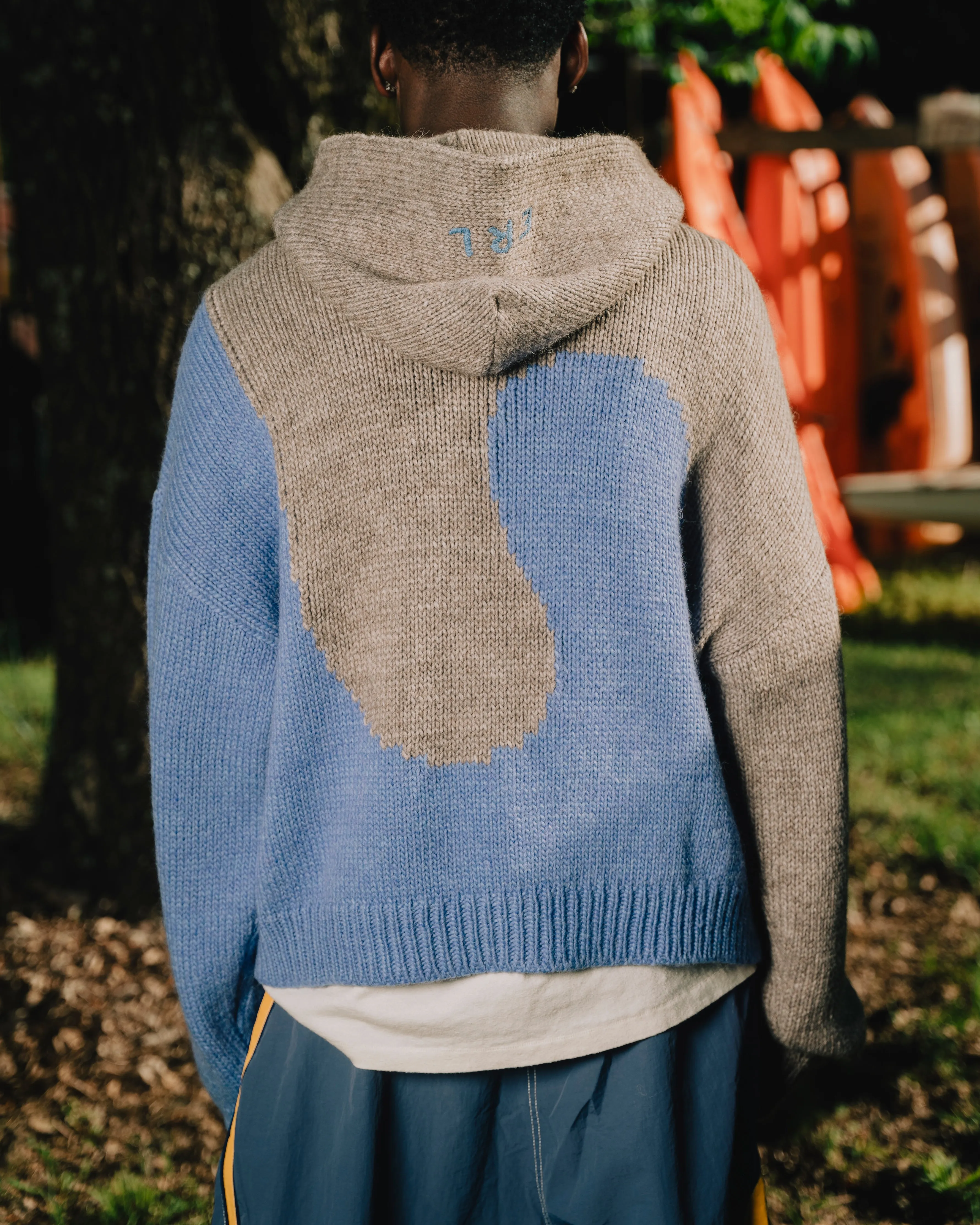 BICOLOR SWIRL HOODIE