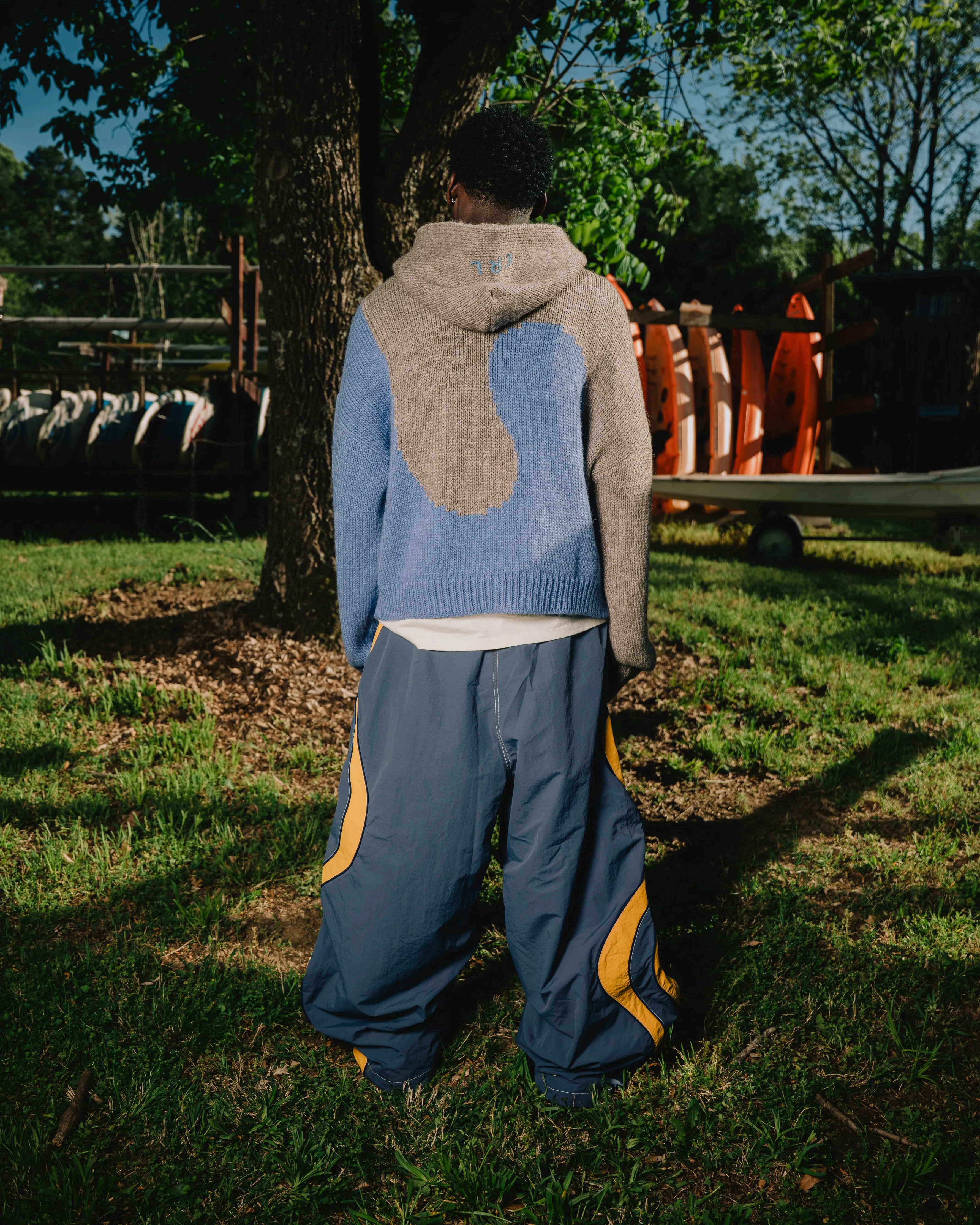 BICOLOR SWIRL HOODIE