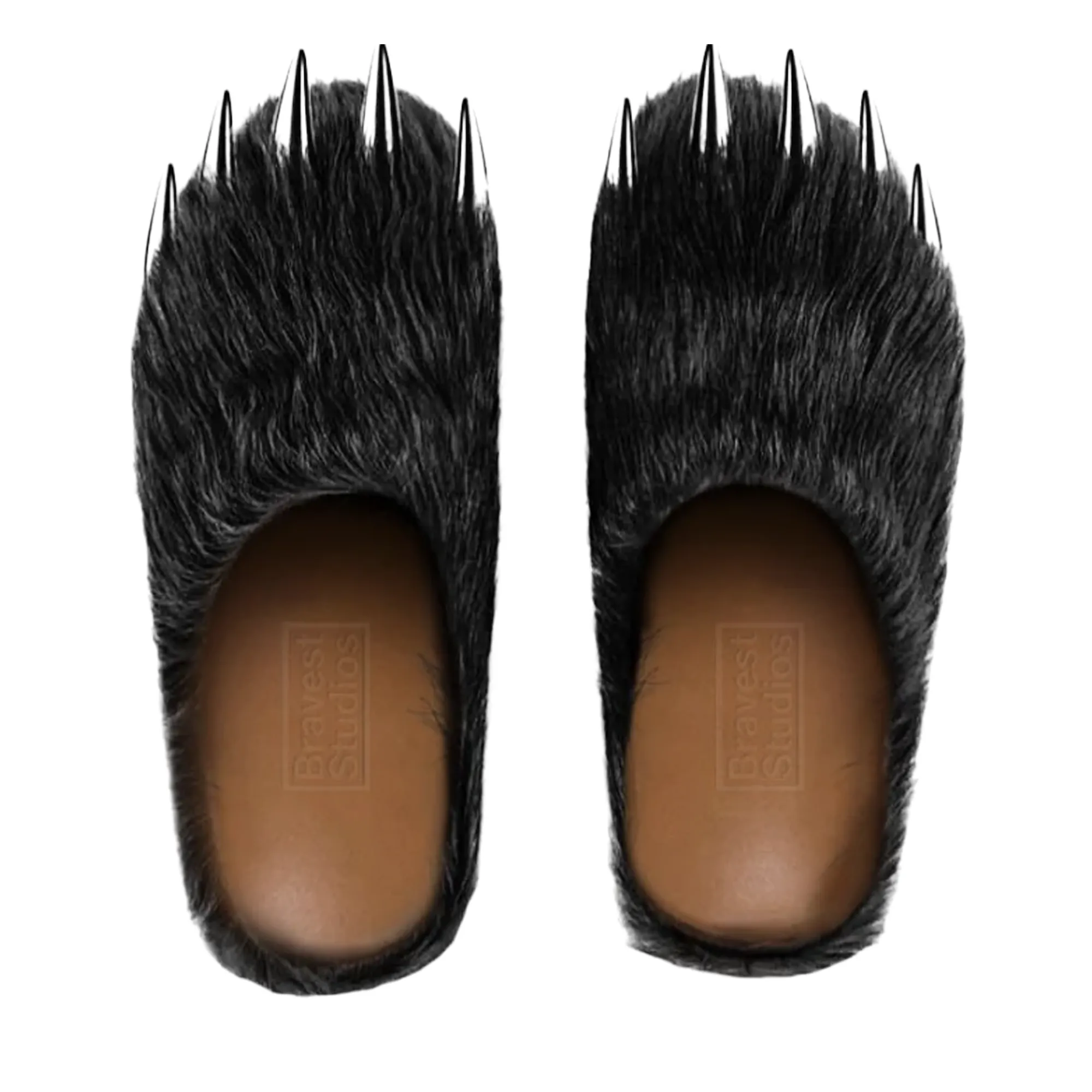 BRAVEST STUDIOS BEAR CLAW MULES BLACK 24SSBEARBLK