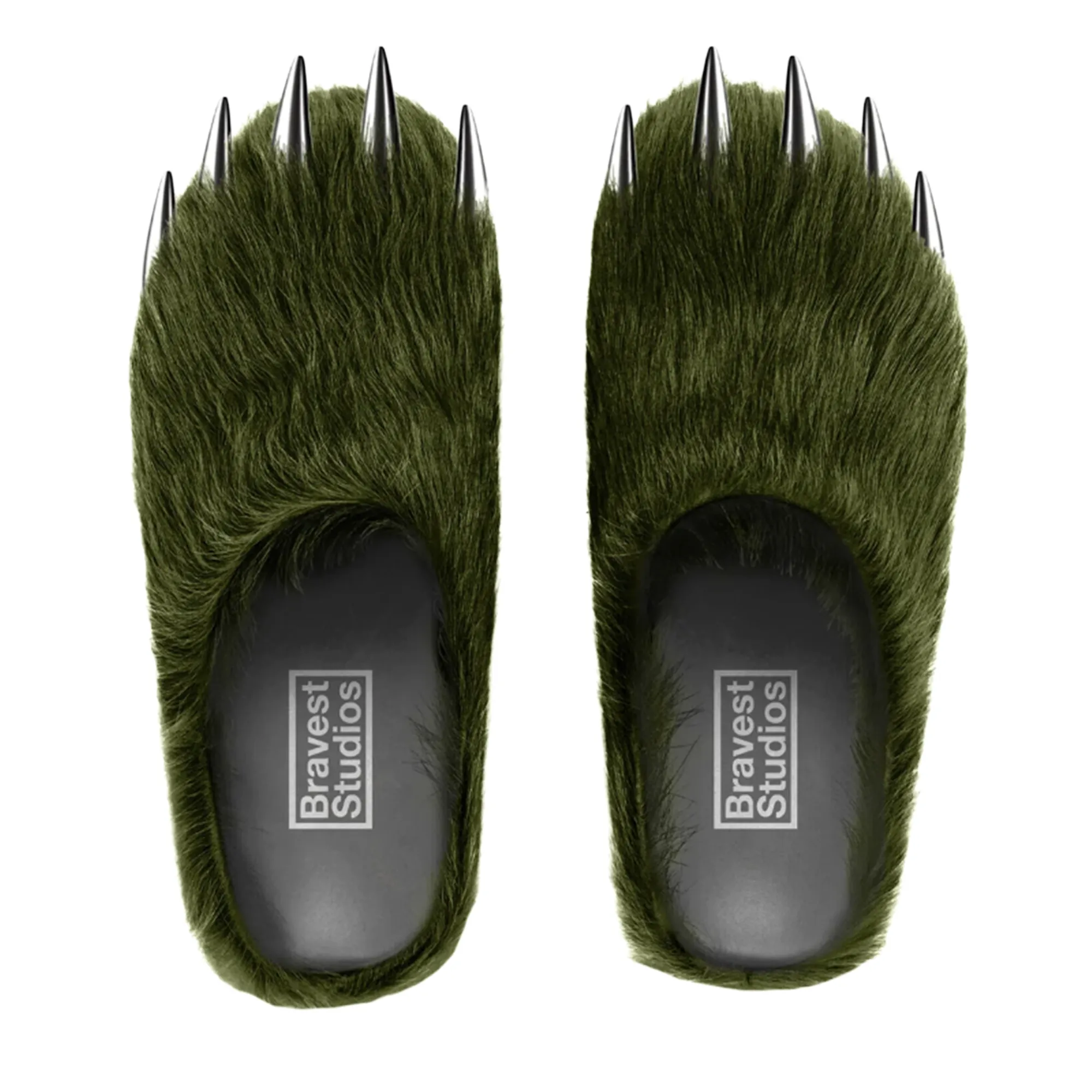 BRAVEST STUDIOS BEAR CLAW MULES GREEN 24SSBEARGRN