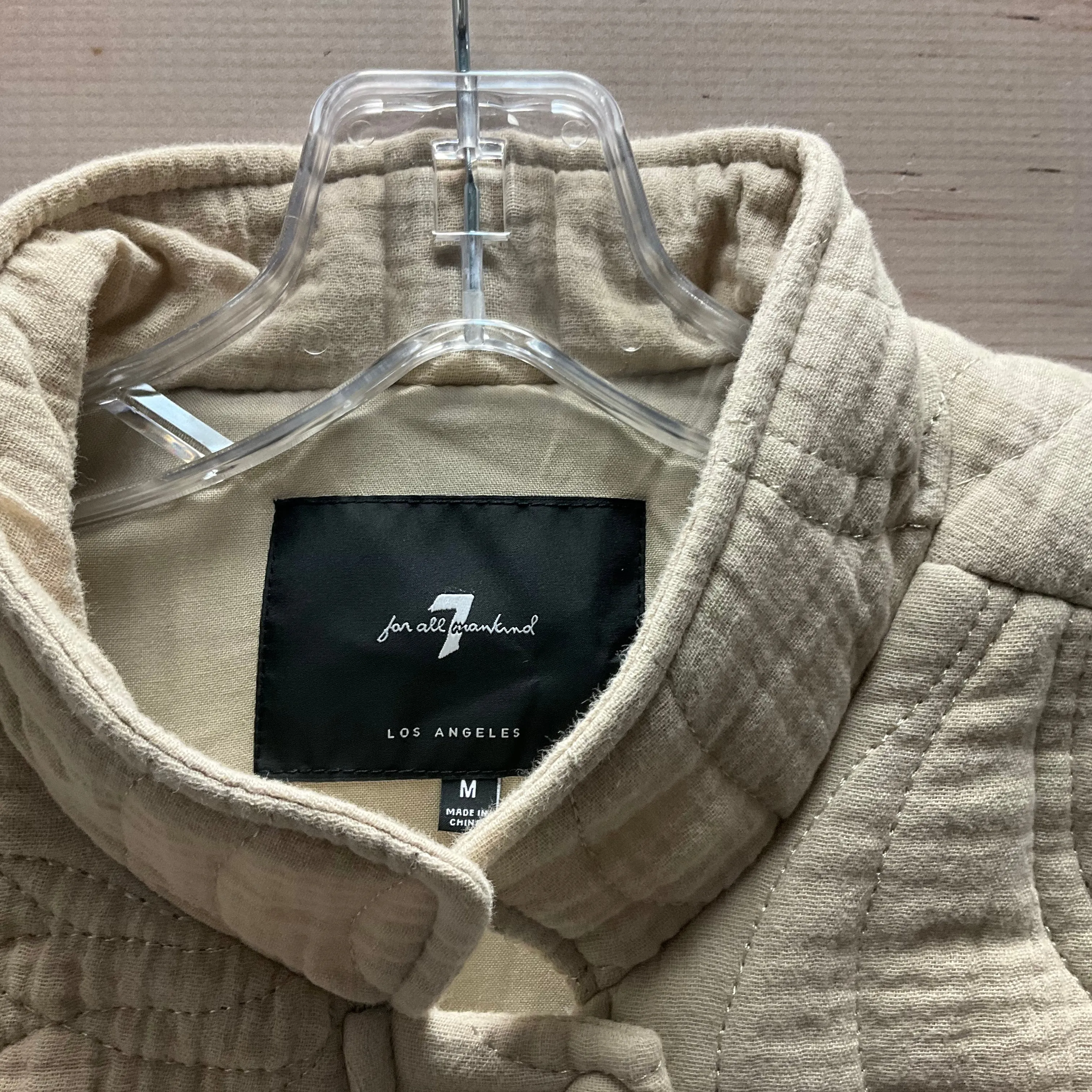 Jacket Other By 7 For All Mankind In Tan, Size: M