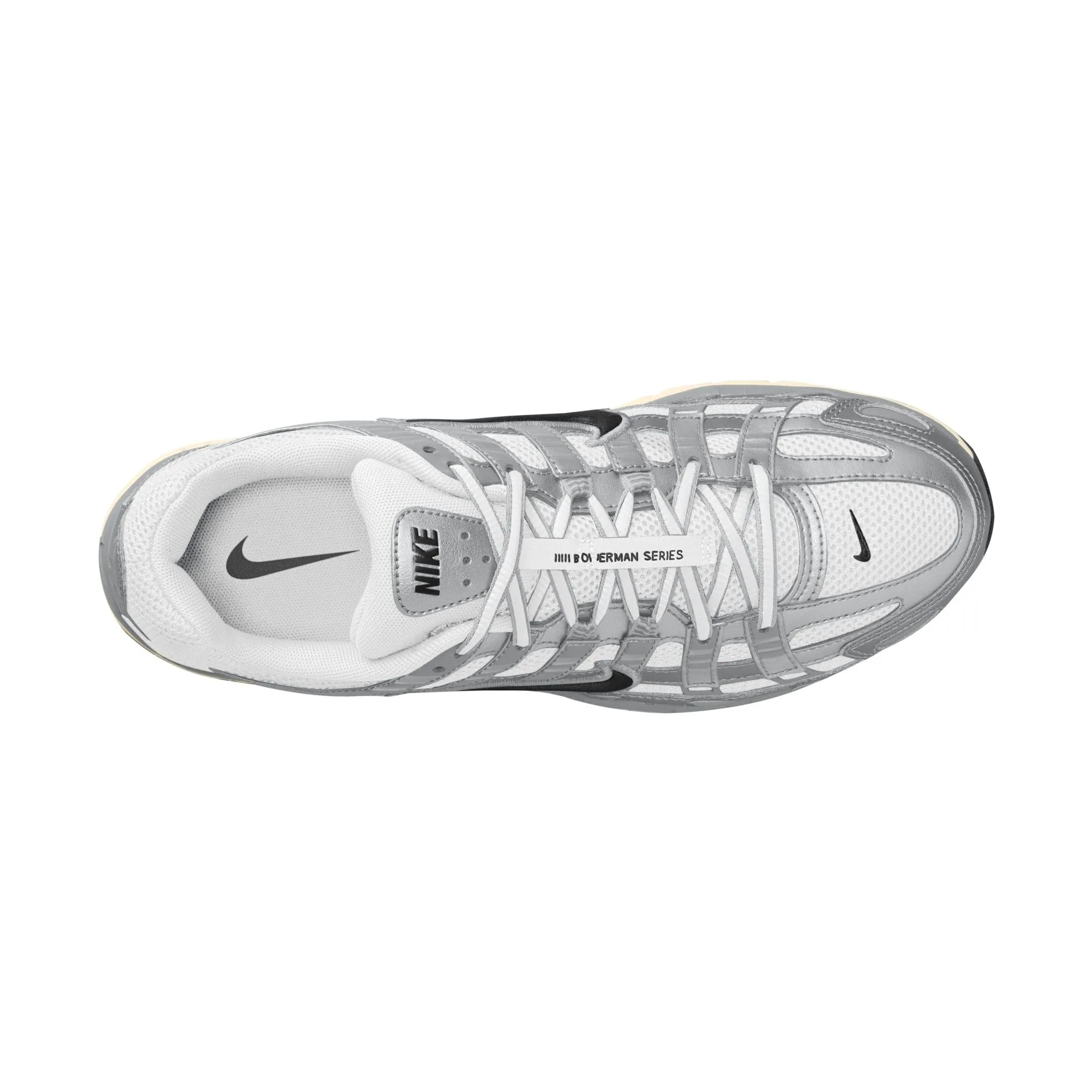 Nike P-6000 White/black-metallic Silver-flt Silver CD6404-105