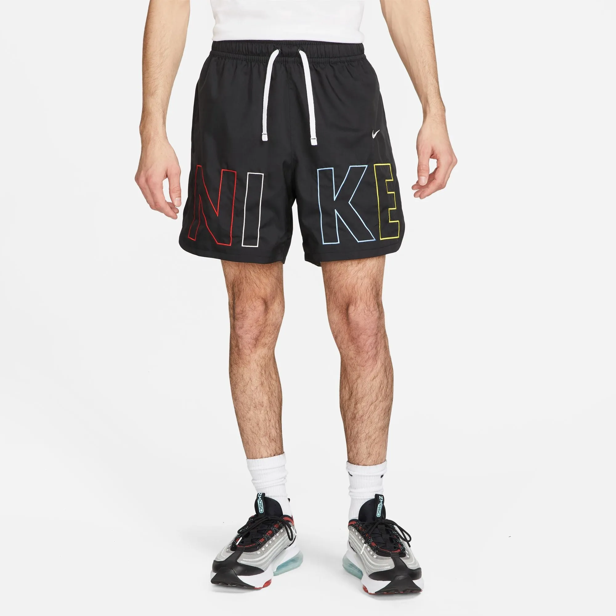 Nike Sportswear Men's Woven Flow Shorts Color: Black/multi Color Style: FJ1653-011