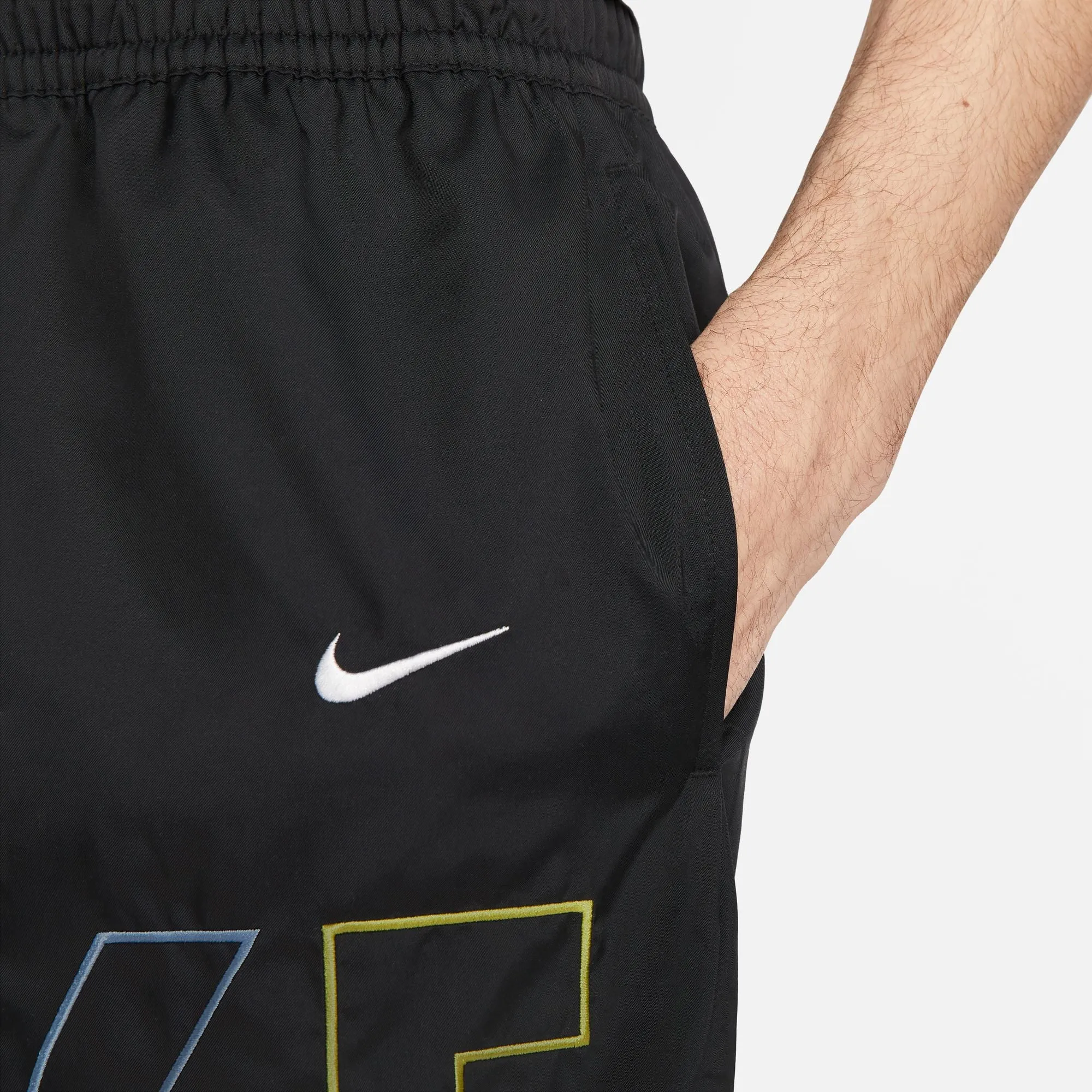 Nike Sportswear Men's Woven Flow Shorts Color: Black/multi Color Style: FJ1653-011