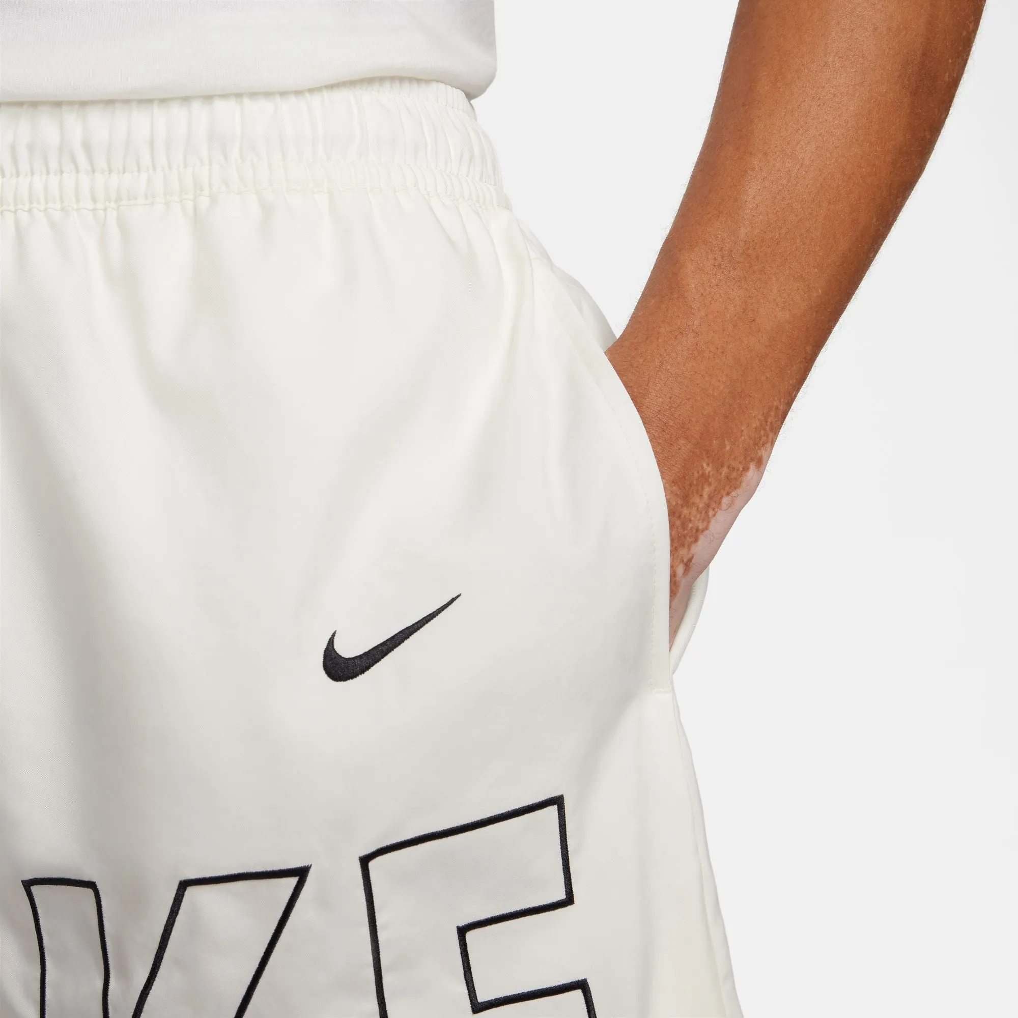 Nike Sportswear Men's Woven Flow Shorts Color: Sail/black Style: FJ1653-133