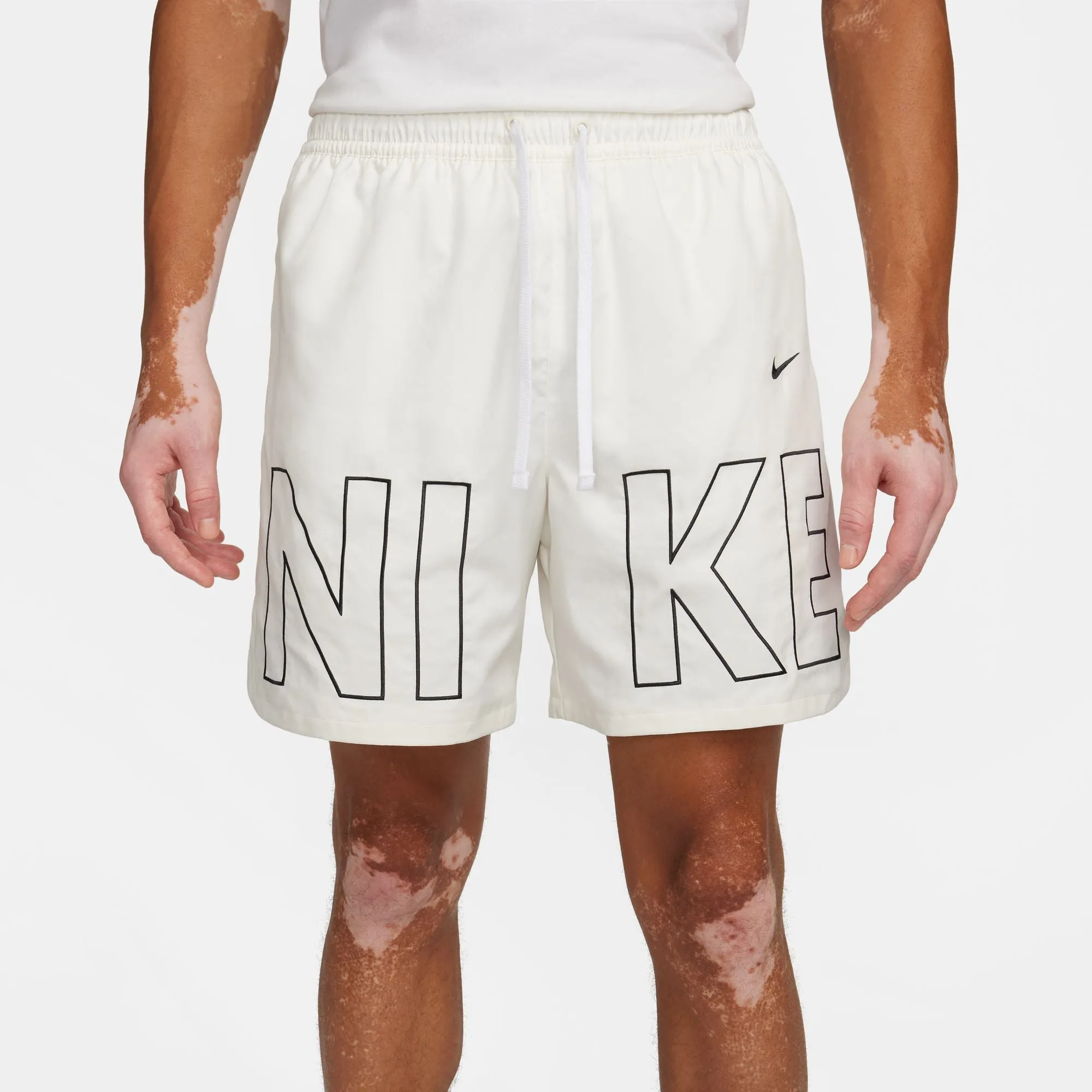 Nike Sportswear Men's Woven Flow Shorts Color: Sail/black Style: FJ1653-133