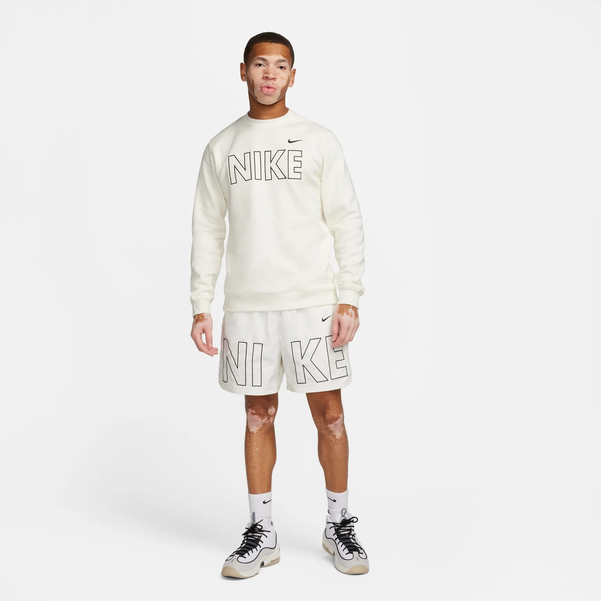 Nike Sportswear Men's Woven Flow Shorts Color: Sail/black Style: FJ1653-133