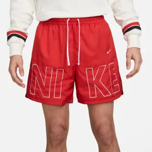 Nike Sportswear Men's Woven Flow Shorts Color: University Red/white Style: FJ1653-657