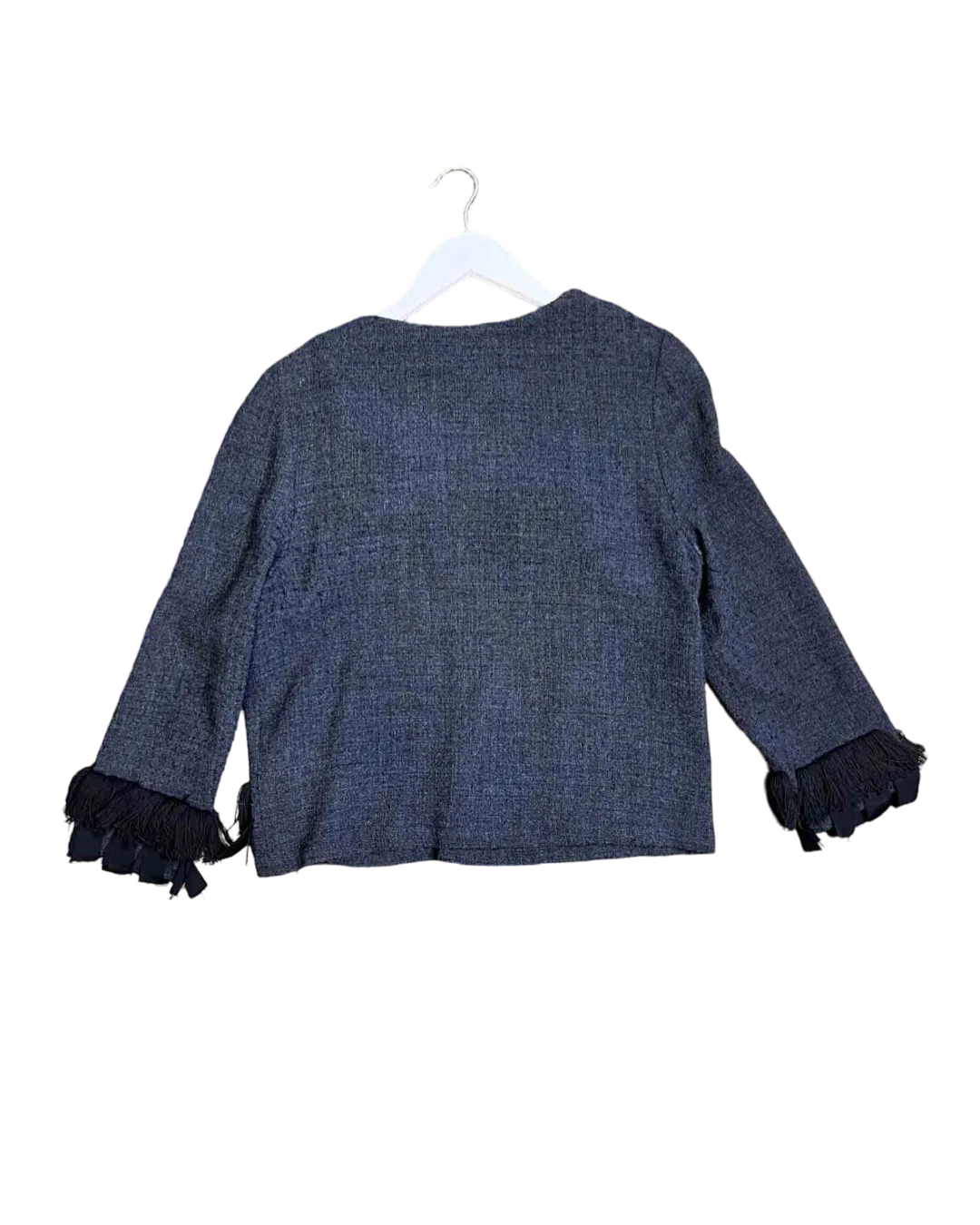 Size 12 | Trelise Cooper Charcoal Fringed Jacket