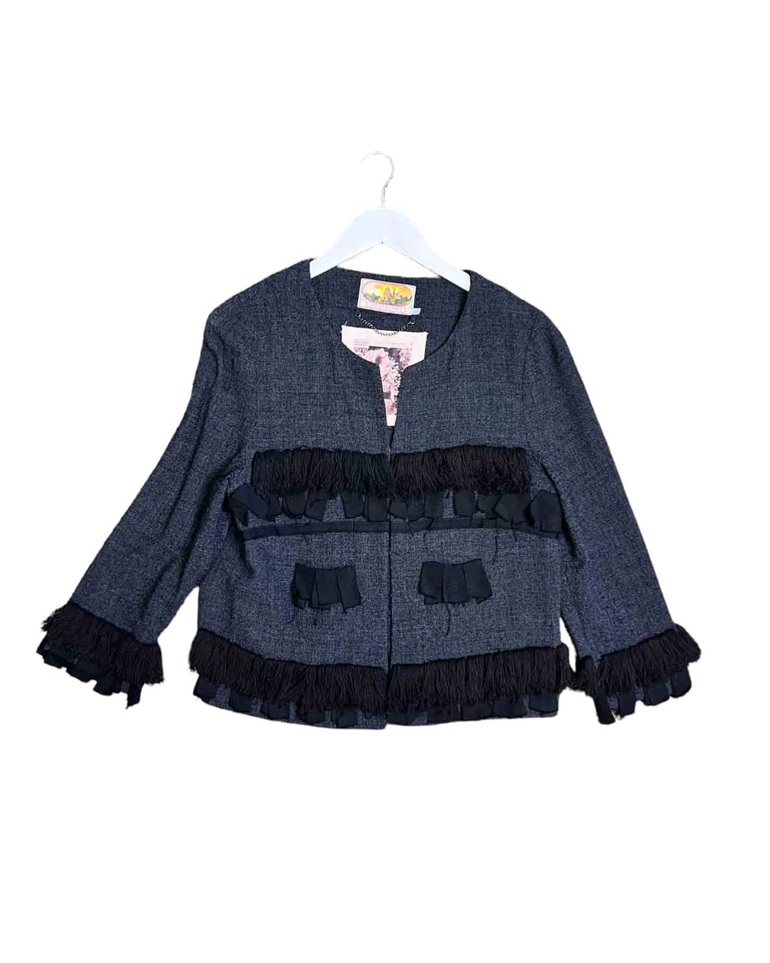 Size 12 | Trelise Cooper Charcoal Fringed Jacket