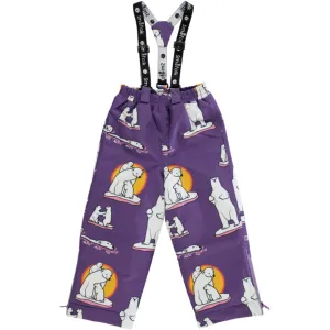 Smfolk Purple Heart Snow Pants With Polar Bears