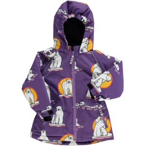 Smfolk Purple Heart Winter Coat With Polar Bears